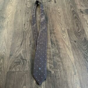 Christian Dior Polka Dot Tie Brown Italy Classic Officecore Vintage Designer